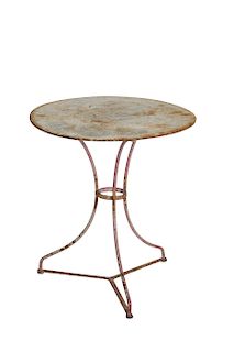 Antique French Metal Bistro Table
