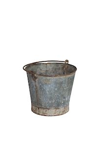 Antique French Zinc Fire Bucket