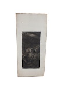Vintage French Etching of WWI Trenches