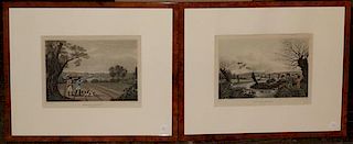 Two English Sporting Prints, Height 10 x width 13 1/4 inches.
