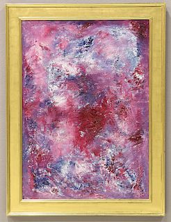 Framed Abstract Oil Painting on Board