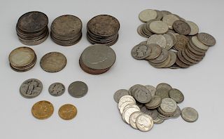 COINS. Assorted Gold and Silver Coin Grouping.
