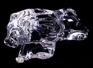 Baccarat Crystal Lion Sculpture