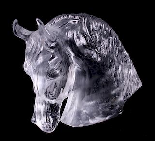 Baccarat Tauni de Lesseps Horse Head Statue