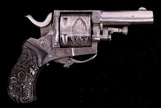 Engraved Belgian Proofed British Bulldog Revolver