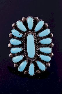 Navajo Silver & Sleeping Beauty Turquoise Ring