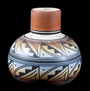 Signed Navajo Native American Pottery Jar