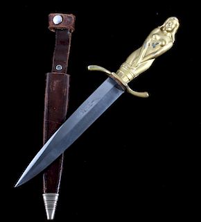 Korium Forged Solingen Knife W/ Nude Woman Handle