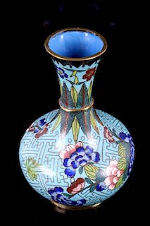 Chinese Cloisonne Over Bronze Enamel Vase