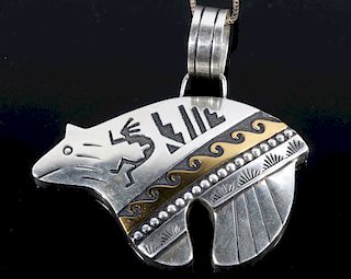 Thomas Singer Navajo Bear Pendant Necklace