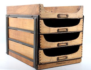 Automatic File & Index Co Oak Stacking File Tray