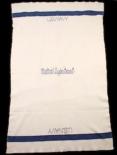 World War II Medical Dept. U.S. Navy Wool Blanket