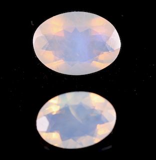 Oval Mixed-Cut Jelly & Precious Fire Opal Gemstone