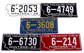 Montana Prison Made License Plates 1950's