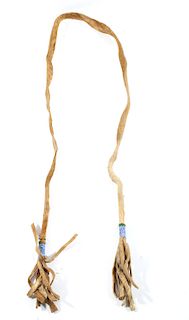 Sioux Native American Beaded Leather Sash