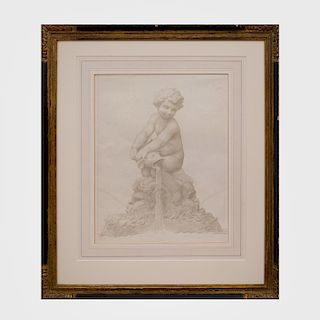 Alphonse Legros (1837 - 1911): Study for a Fountain