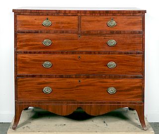 Period Hepplewhite Straight-Front Chest of Drawers