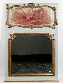 French Style Trumeau Mirror