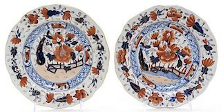 A Pair of Masons Ironstone Plates, Diameter of largest 9 3/8 inches.