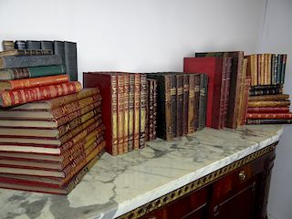 LOT OF 66 MISC. LEATHER BOUND BOOKS