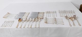 62 PIECE LOT OF FRENCH CHRISTOLFE FLATWARE