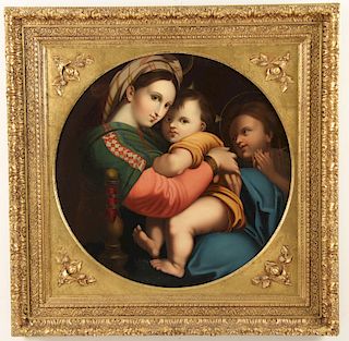 19TH C. O/C PAINTING AFTER RAPHAEL