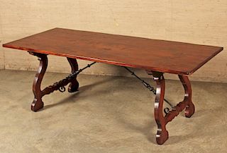 FRENCH PROVINCIAL CHERRY REFECTORY TABLE