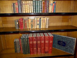 LOT OF 59 LEATHER BOUND BOOKS
