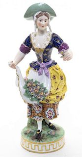 A Minton Emile Lessore Porcelain Figure, Height 8 1/2 inches.