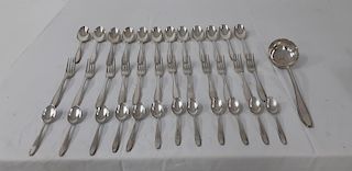 37 PCS. OF FRENCH SILVER BY ALFENIDE WITH CASE
