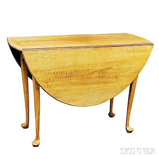 Eldred Wheeler Queen Anne-style Tiger Maple Drop-leaf Table