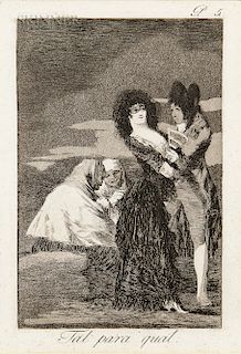 Francisco José de Goya y Lucientes (Spanish, 1746-1828)  Tal para qual