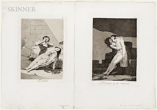 Francisco José de Goya y Lucientes (Spanish, 1746-1828)  Two Plates from Los Caprichos