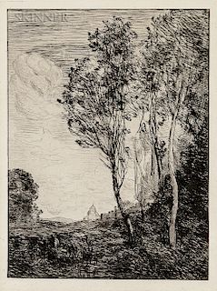 Jean-Baptiste-Camille Corot (French, 1796-1875)  Souvenir D'Italie