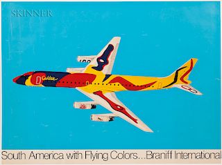 After Alexander Calder (American, 1898-1976)  South America with Flying Colors...Braniff International