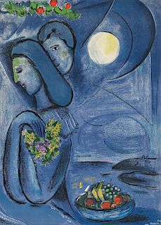 After Marc Chagall (Russian/French, 1887-1985)  Saint-Jean-Cap-Ferrat