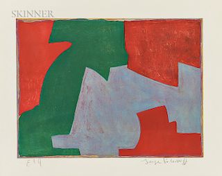Serge Poliakoff (Russian, 1906-1969)  Composition in Green, Blue, and Red
