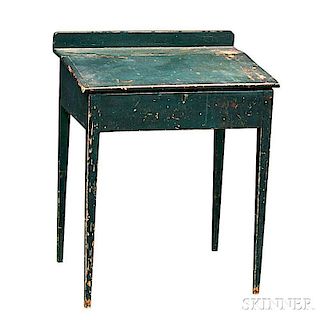 Country Green-painted Lift-top Desk