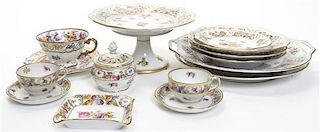 An Assembled Dresden Porcelain Tea Service, Schumann, Height of teapot 7 inches.