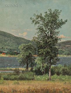 Nelson Augustus Moore (American, 1924-1902)  Lake George, South Shore