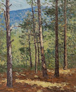 Joseph Eliot Enneking (American, 1881-1942)  View of Mount Kearsarge, New Hampshire/Kearsarge through the Trees