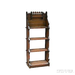 Small Renaissance Revival Walnut Bookcase