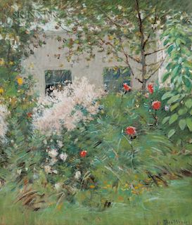Theodore Wendel (American, 1859-1932)  A New England Garden