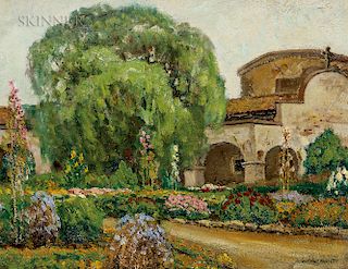 Arthur Hill Gilbert (American, 1894-1970)  Capistrano Mission and Gardens