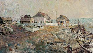 Frank Earle Schoonover (American, 1877-1972)  Hudson's Bay Post at Gull River