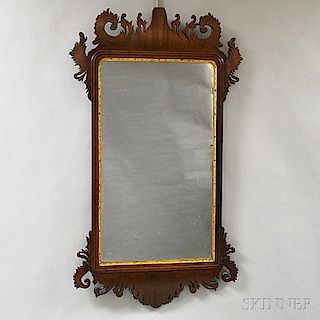 Chippendale-style Mahogany Scroll-frame Mirror