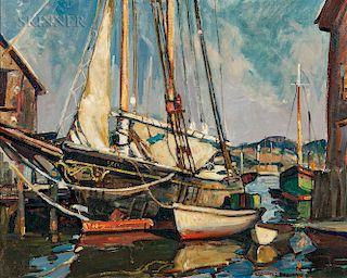 William Lester Stevens (American, 1888-1969)  Gloucester Docks
