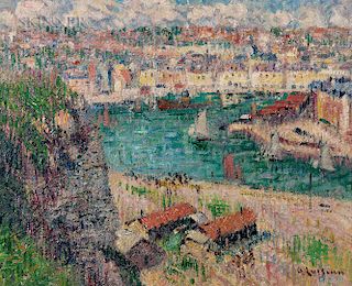 Gustave Loiseau (French, 1865-1935)  L'Avant Port de Dieppe
