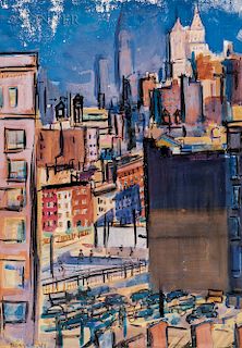 Ben Benn (American, 1884-1983)  Lower Manhattan
