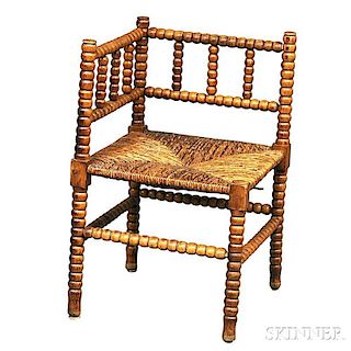 Maple Spool-turned Corner Chair